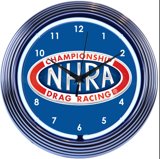 National Hot Rod Association Sign - Clock