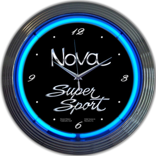 Chevrolet Nova Super Sport Neon Clock