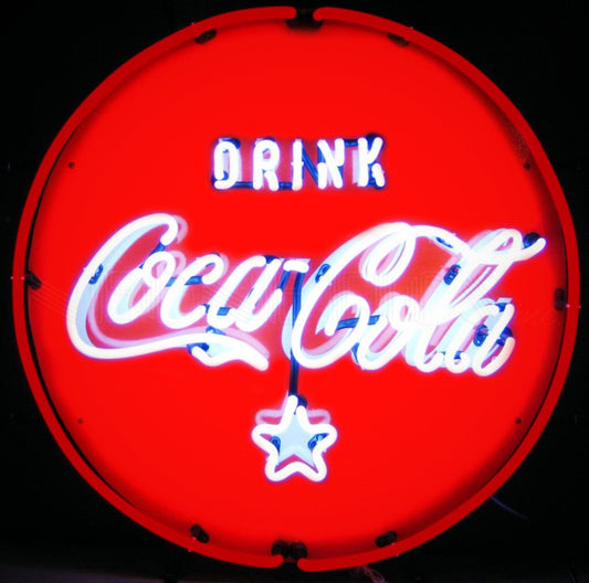 Coca Cola Red White & Coke Neon Sign