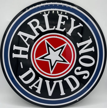 Harley Davidson FB Gas Cap Metal Embossed Sign