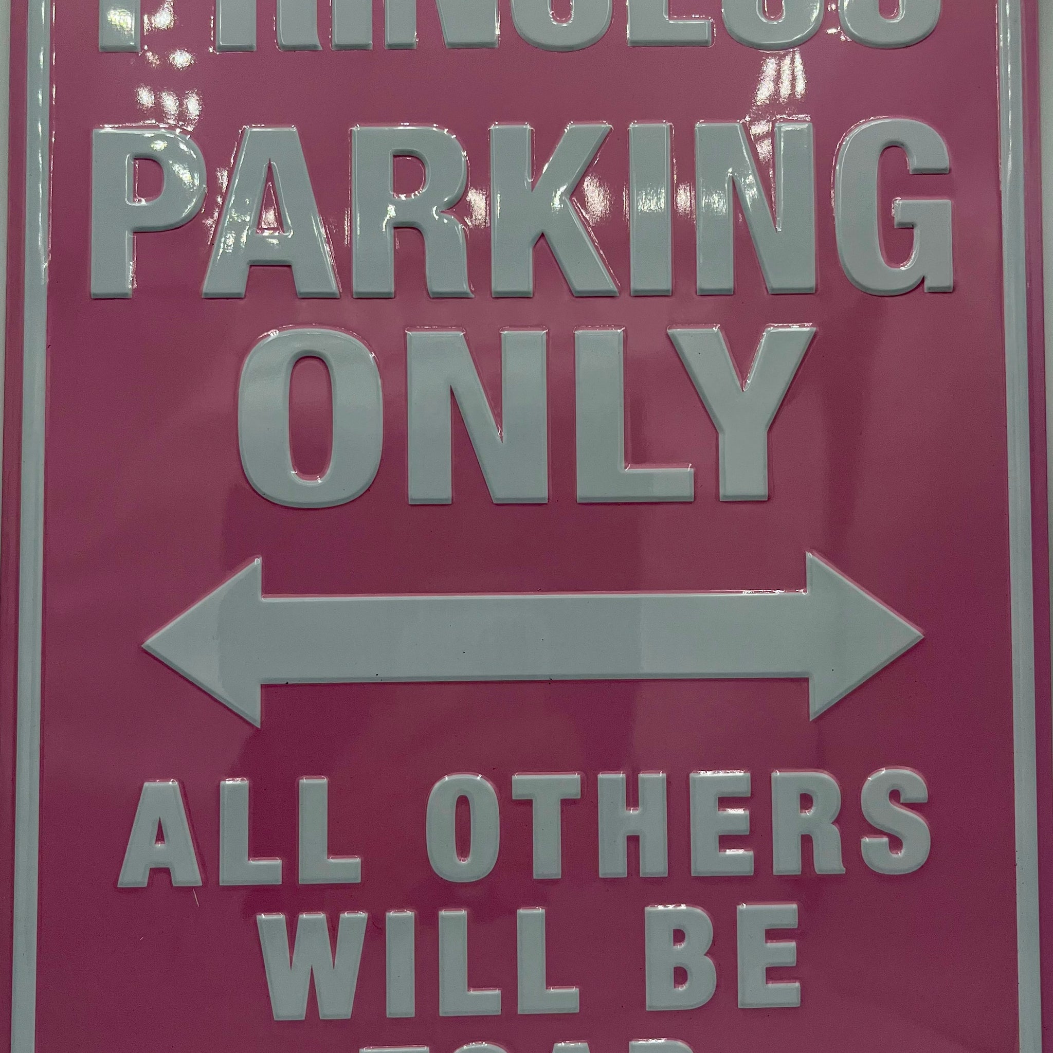 Princess Parking Metal Embossed Sign