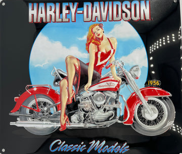 Harley Davidson Classic Models Babe Embossed Sign