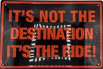 Destination Street Metal Embossed Sign