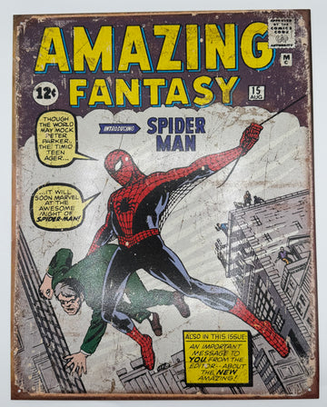 Amazing Fantasy Spider-Man Retro Tin Sign