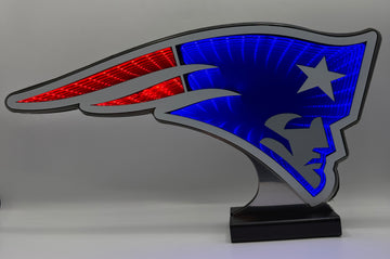 New England Patriots Logo NFL LED Infinity Light
