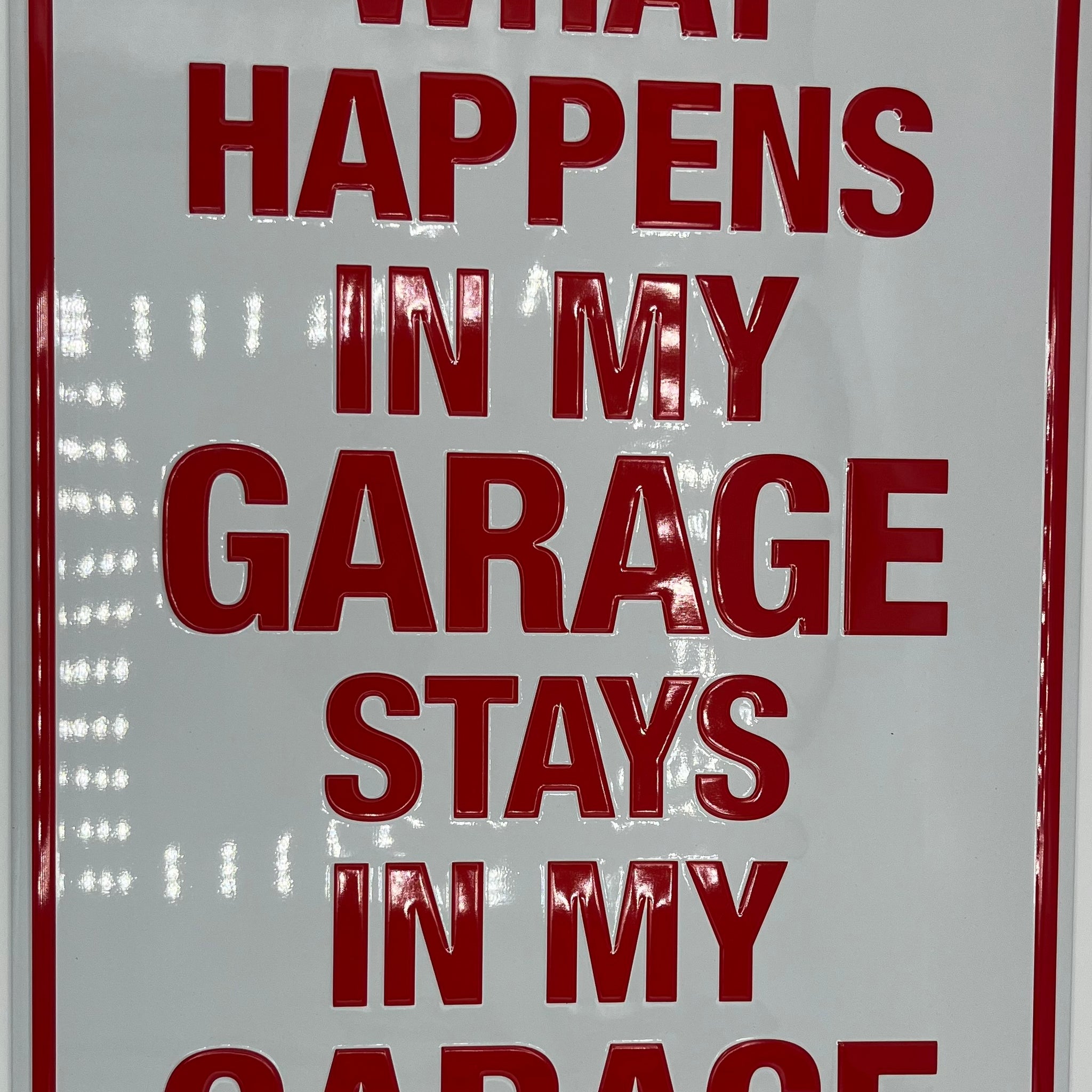 My Garage Metal Embossed Street Sign