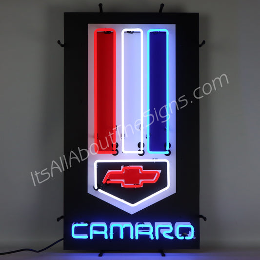 Camaro Vertical RWB Neon Sign With Backing