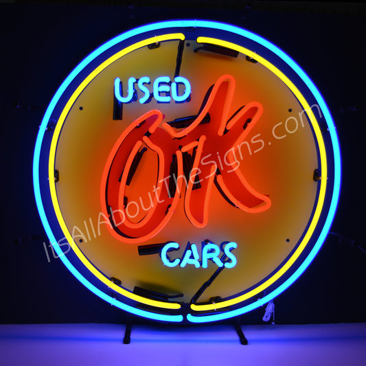 OK Used Cars Neon Sign