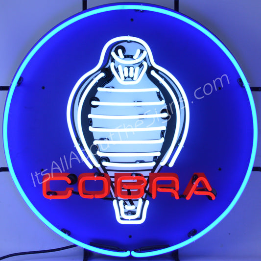 Ford Cobra with Backing Neon Sign