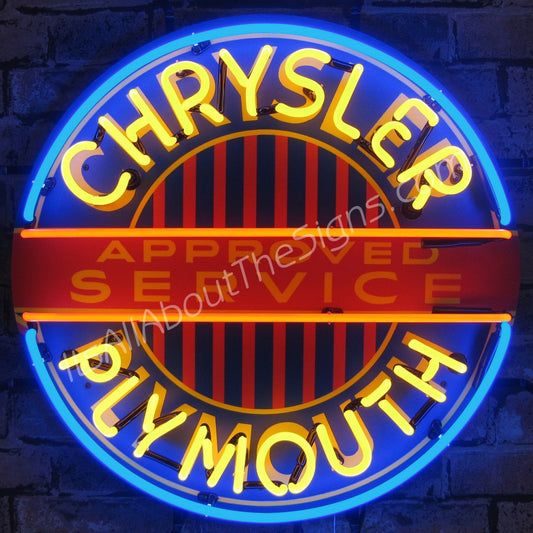 Chrysler Plymouth Approved Service Neon Sign