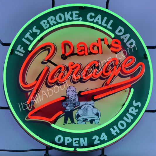 Dad's Garage Neon Sign