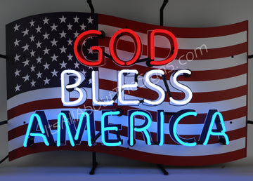 God Bless America Neon Sign