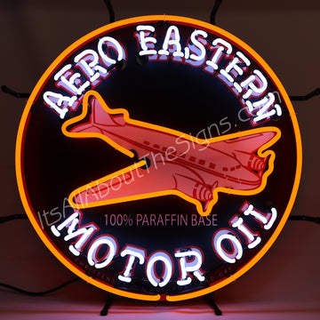 Aero Eastern Motor Oil Neon Sign