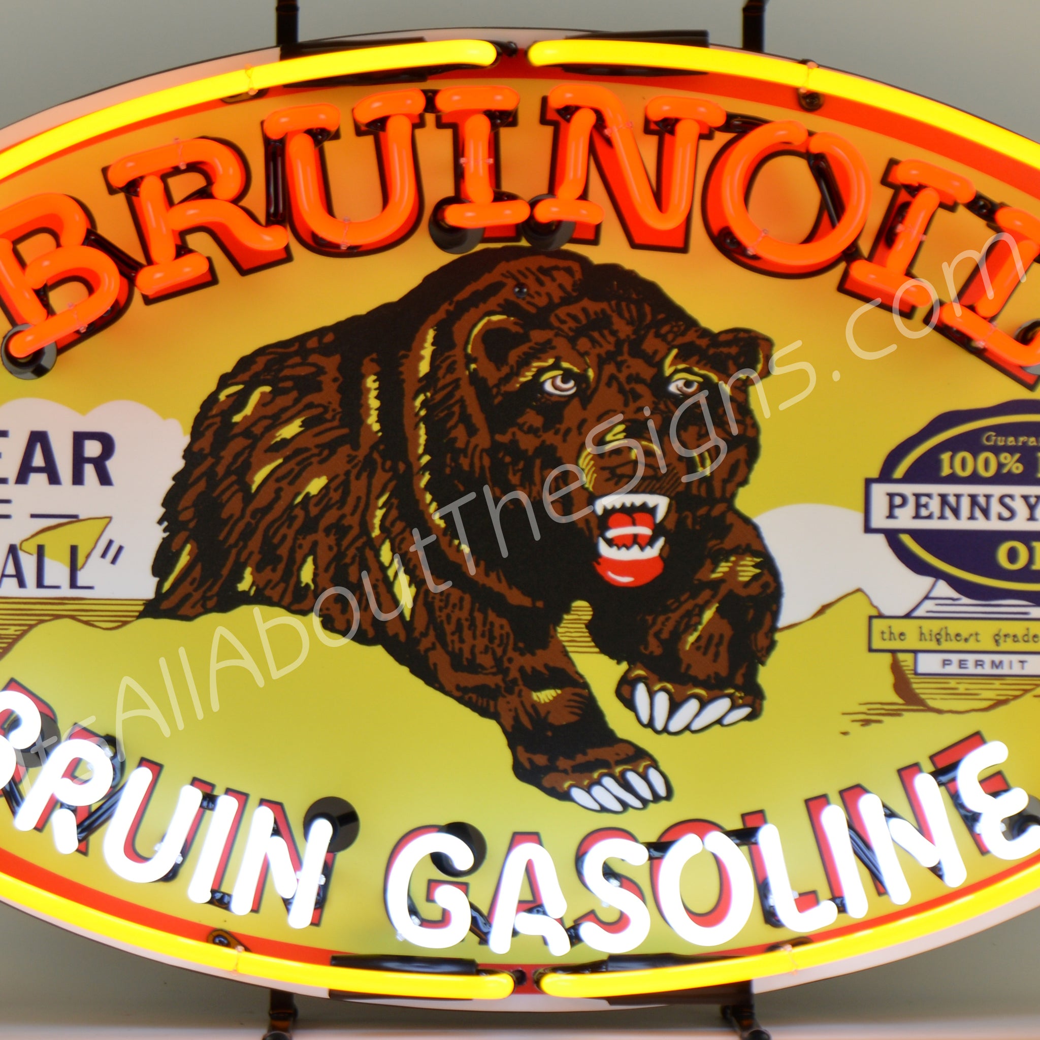 Bruin Oil Gasoline Neon Sign