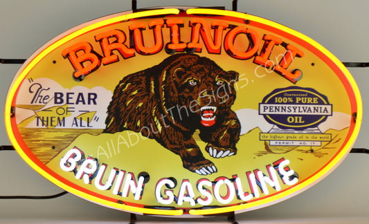 Bruin Oil Gasoline Neon Sign