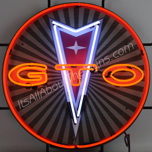 Pontiac GTO Neon Sign with Backing