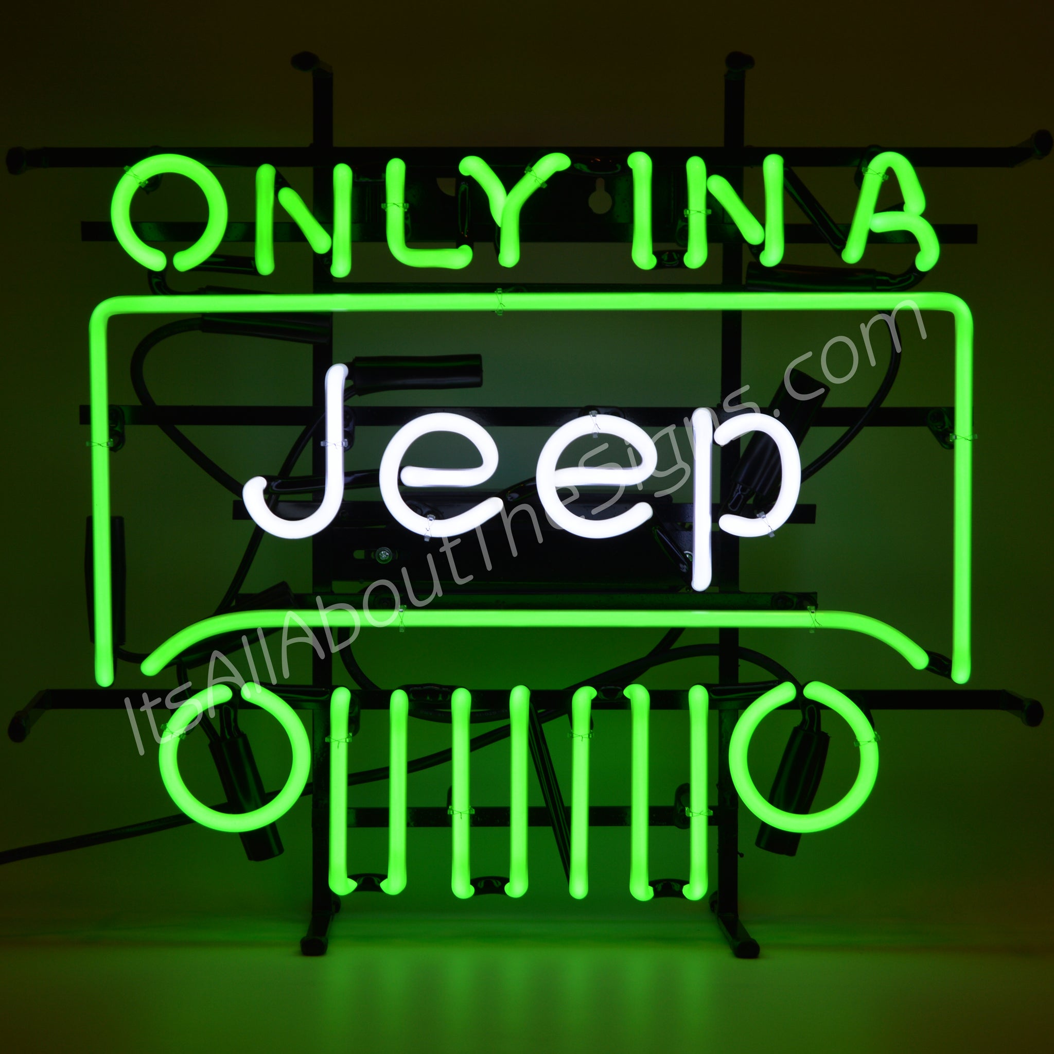 Only in a Jeep Neon Sign