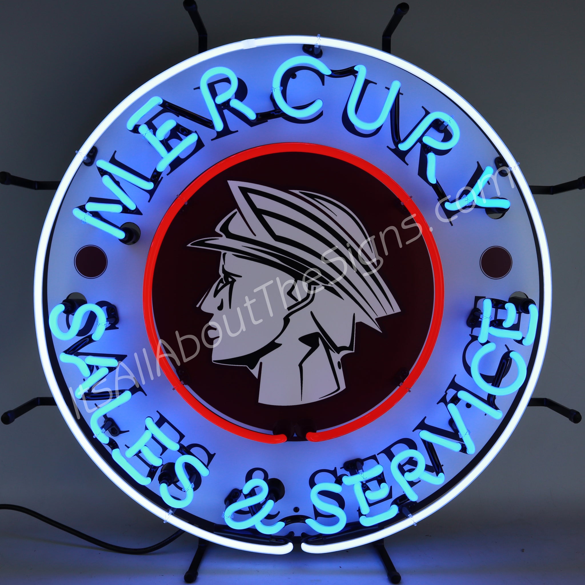 Mercury Sales & Service Neon Sign