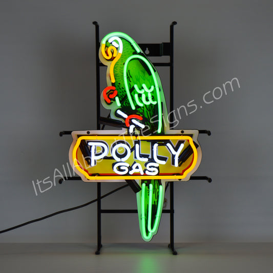 Polly Gas Shaped Parrot Neon Sign