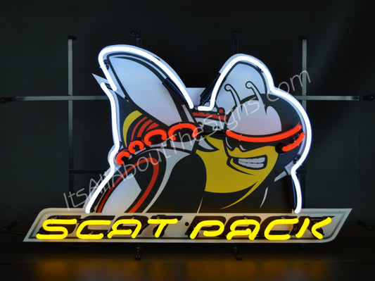 Dodge Scat Pack Neon Sign with Backing