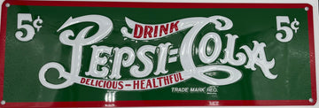 Pepsi Delicious Metal Embossed Sign
