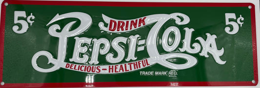 Pepsi Delicious Metal Embossed Sign