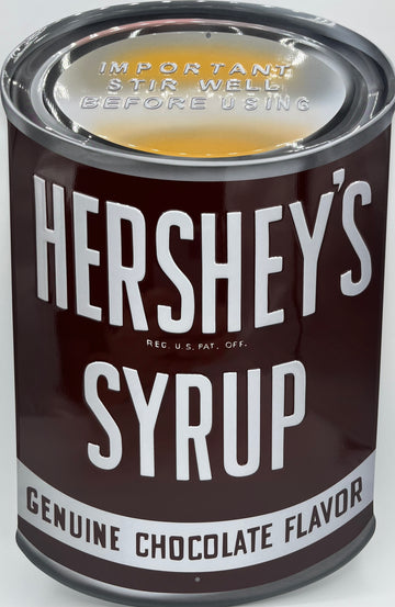 Hershey’s Die Cut Can Metal Embossed Sign