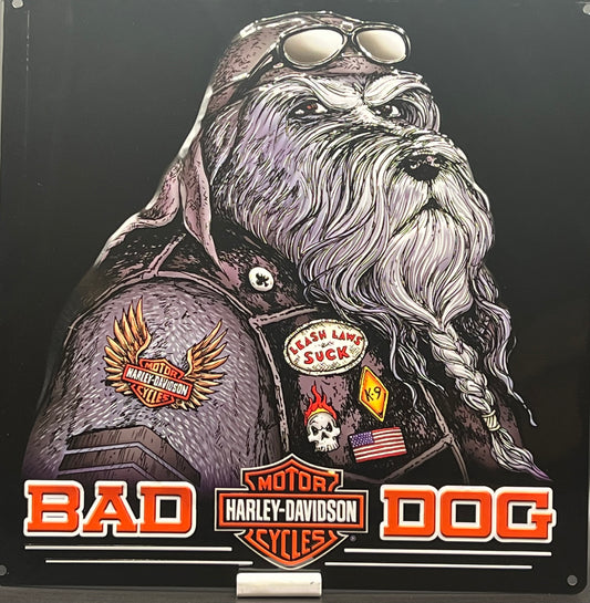 Harley Davidson Bad Dog Metal Sign