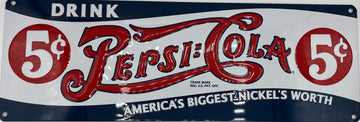 Pepsi Cola Metal Embossed Sign