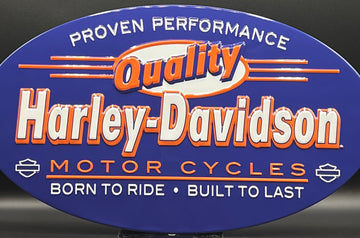 Harley Davidson Quality Embossed Tin Sign