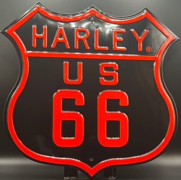 Harley Davidson Rt. 66 Embossed Tin