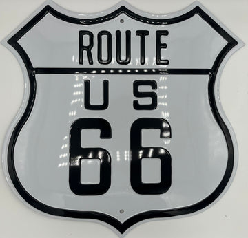 Route 66 Metal Embossed Sign