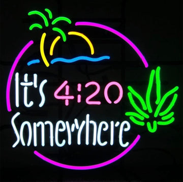 It’s 4:20 Somewhere Island Neon Sign