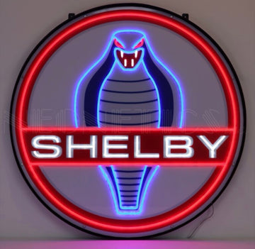 Shelby Round LED FLEX NEON SIGN in STEEL Can