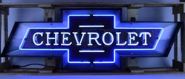Chevrolet Bow tie Neon Sign in Steel Can