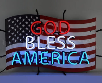 God Bless America Neon Sign