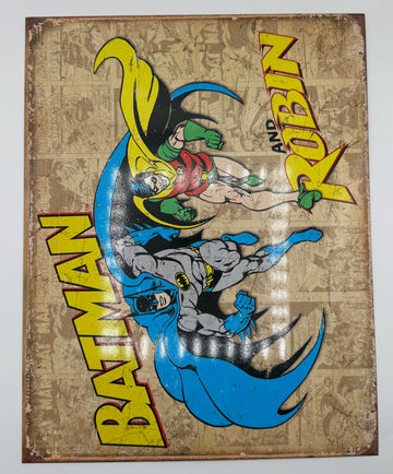 Batman and Robin Retro Tin Sign
