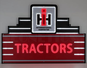 International Harvester Tractors LED FLEX-NEON Sign in Steel Can