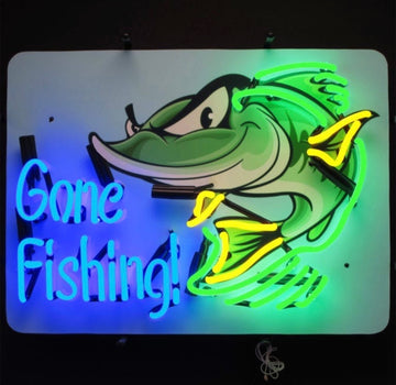 Gone Fishing Neon Sign
