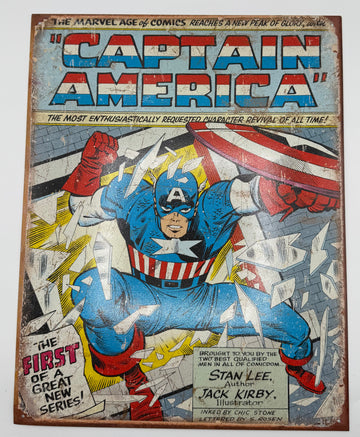 Captain America Comics Tin Sign