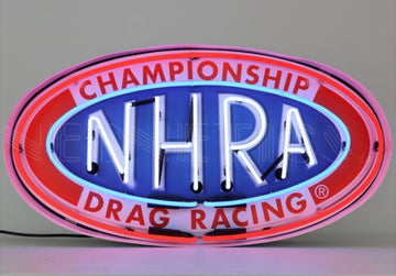 NHRA Oval Neon Sign in Steel Can