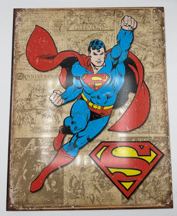 Super Man Retro Tin Sign
