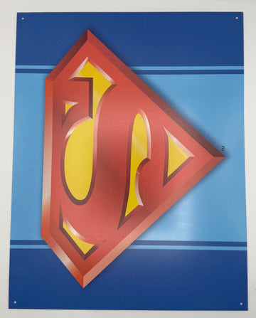 Super Man Logo Tin Sign