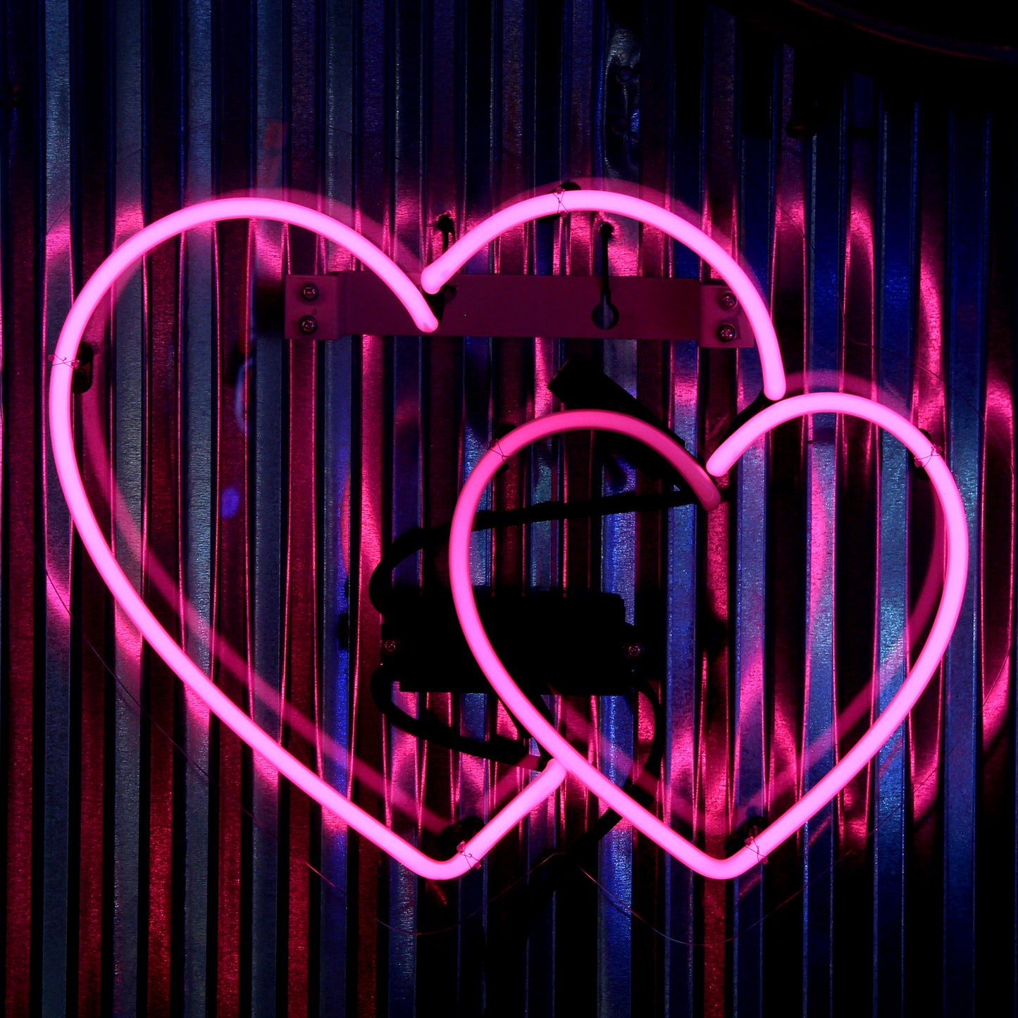 Hearts Neon with Acrylic Panel