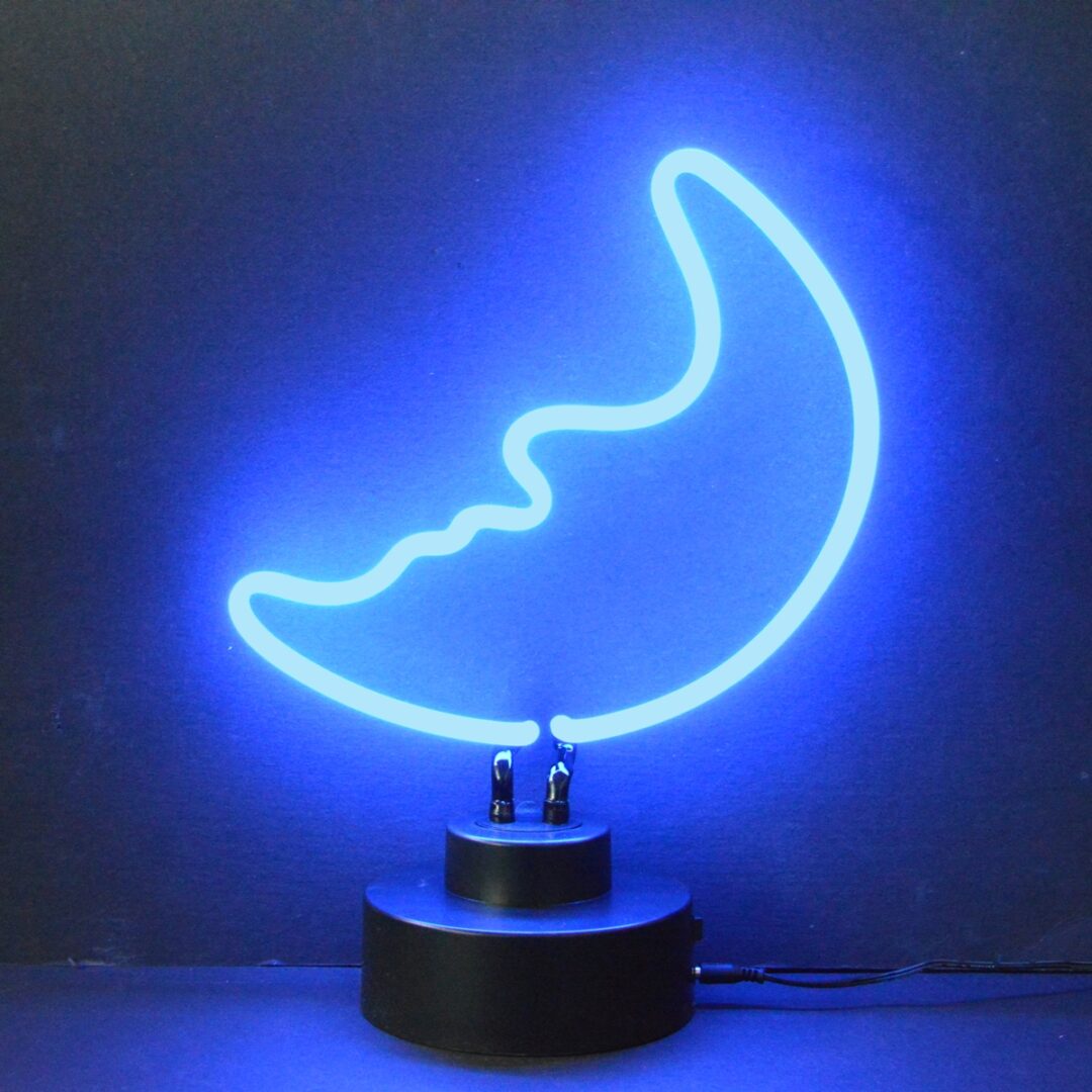 Blue Moon Neon Sculpture