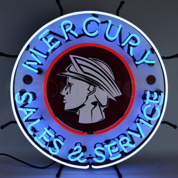 Mercury Sales & Service Neon Sign