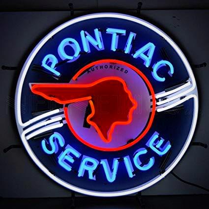 Pontiac Service Neon Sign