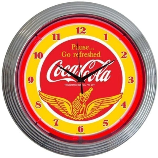 Coca-Cola Wings Neon Clock