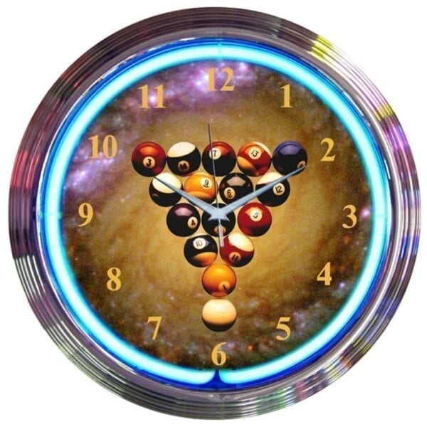 Billiards Spaceballs Neon Clock
