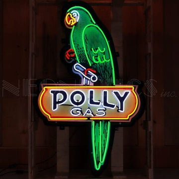 Polly Shaped Gas Neon Sign in a Steel Can